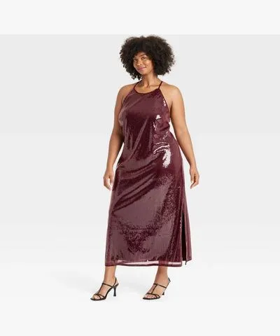 A New Day Women's Sequin Midi A-Line Dress