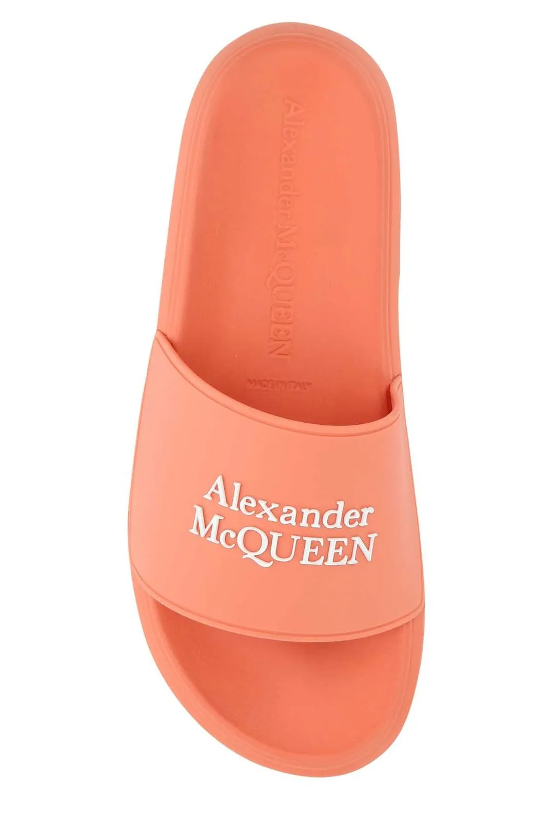 Alexander McQueen Logo Embossed Slip-On Slides