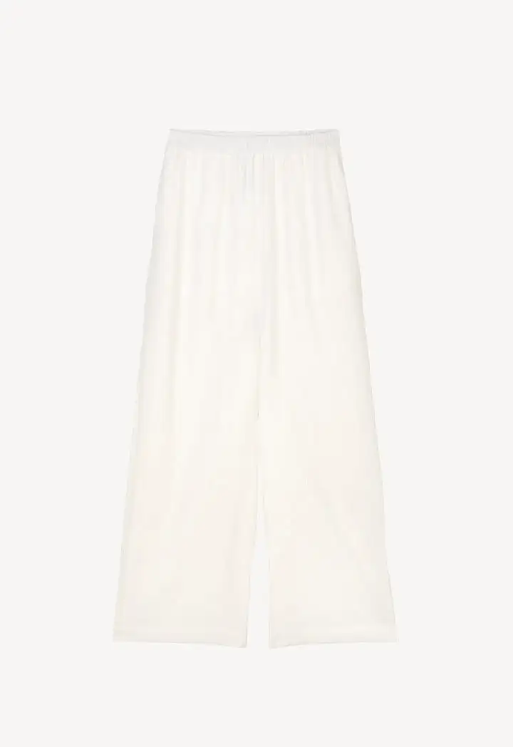 Ankle Length Textured Solid Pants