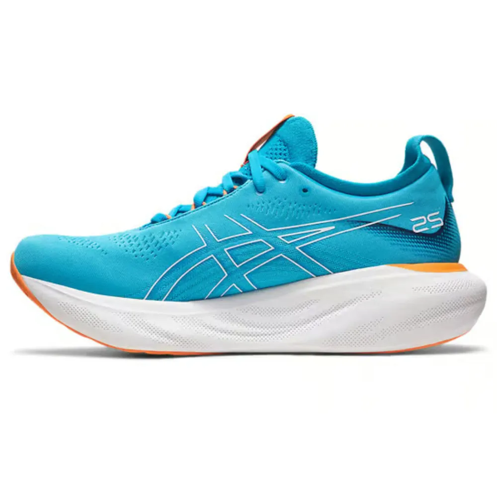 ASICS Men's Gel-Nimbus 25 Running Shoe (Island Blue/Sun Peach)