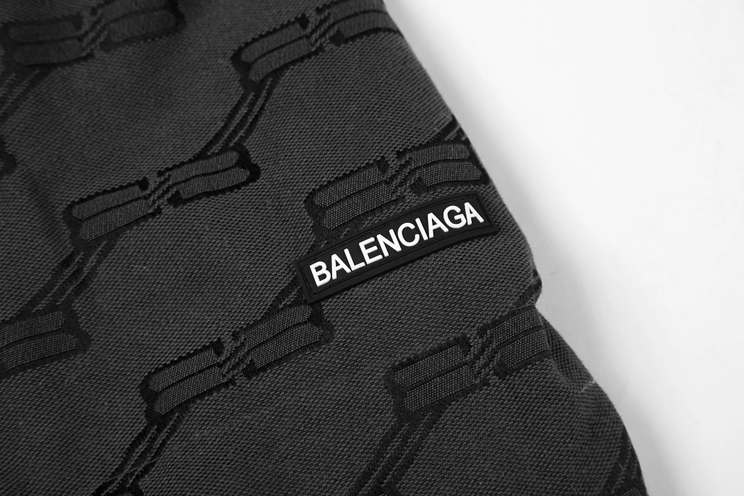 Balenciaga 24SS new version of logo denim down jacket Black 12.19