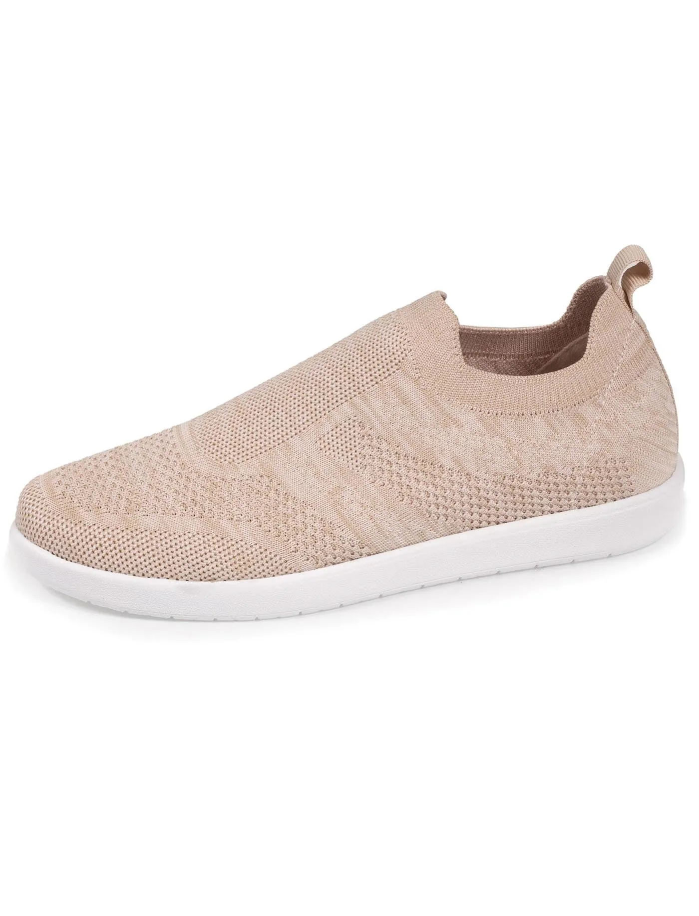 Baskets Confort Femme Slip-on à bandes Beige