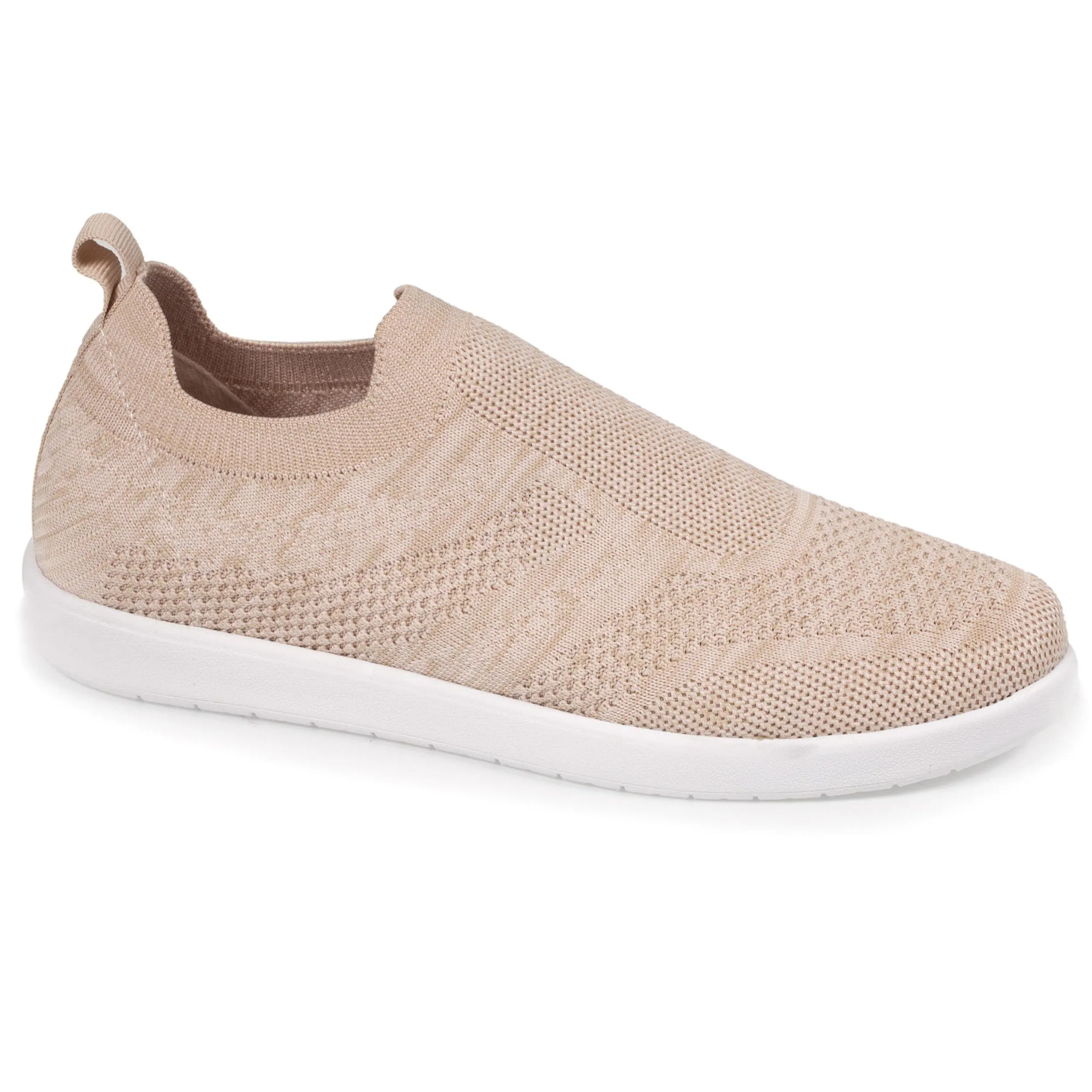 Baskets Confort Femme Slip-on à bandes Beige