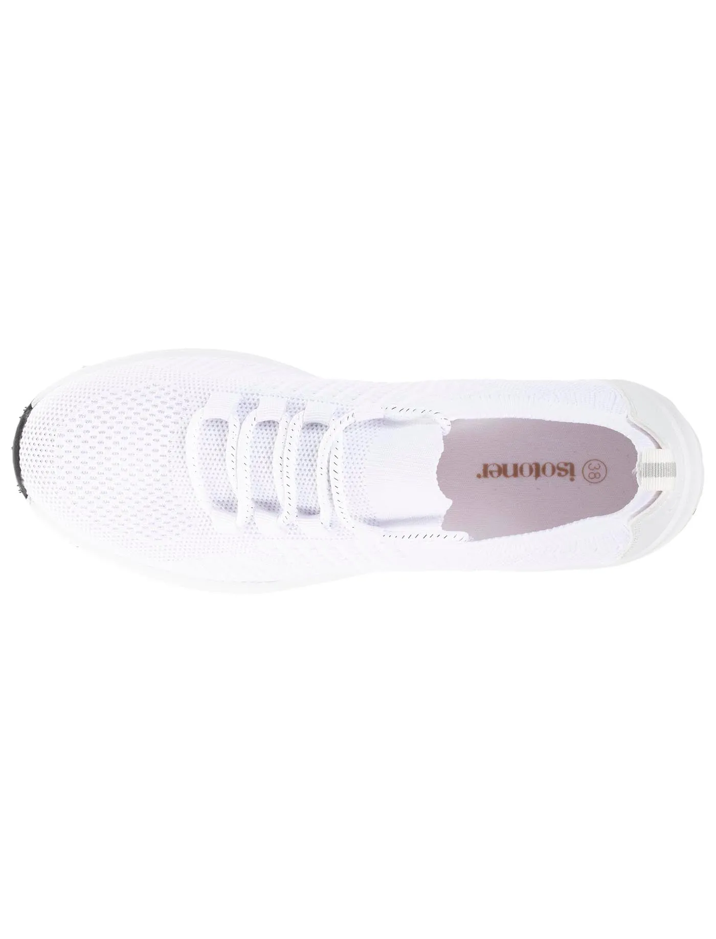 Baskets Confort Femme slip-on à lacets Blanc