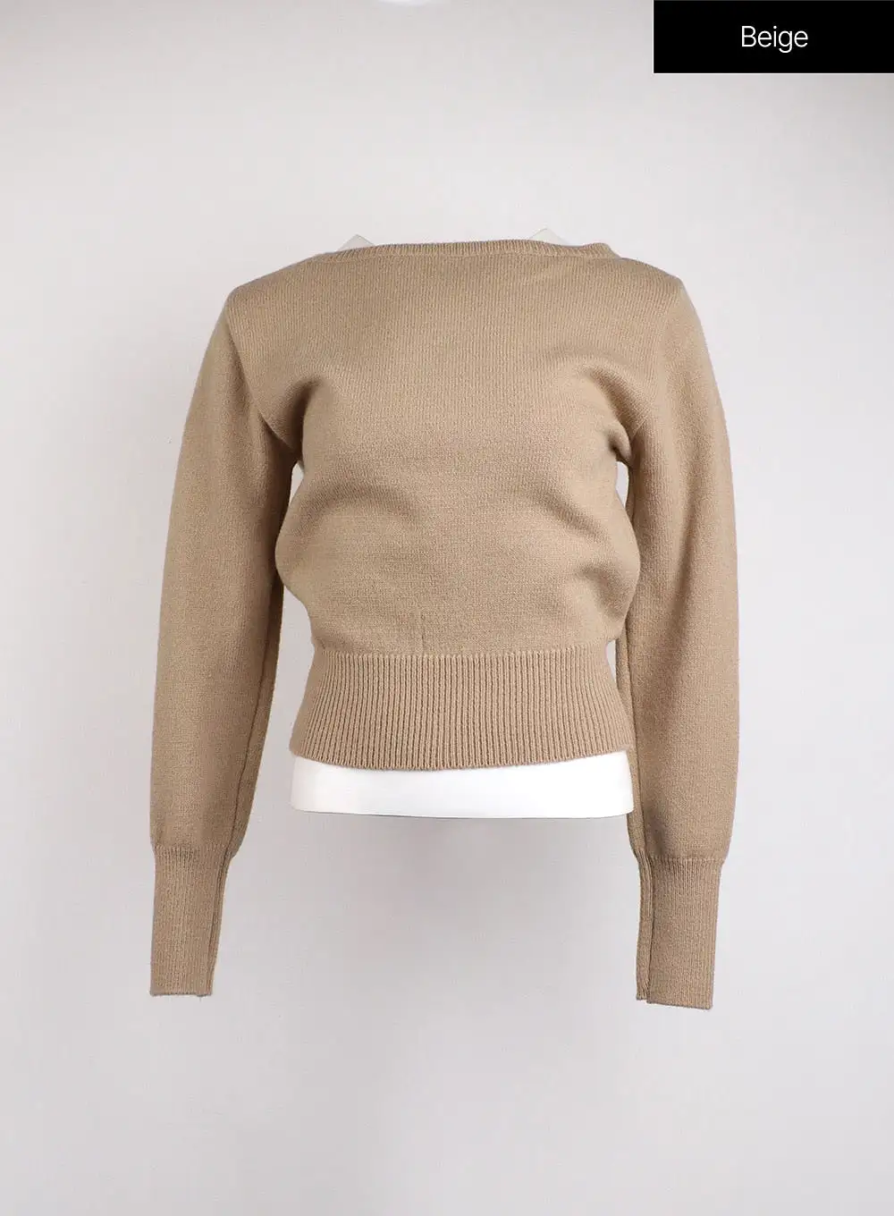 Boat Neck Knit Sweater OJ422