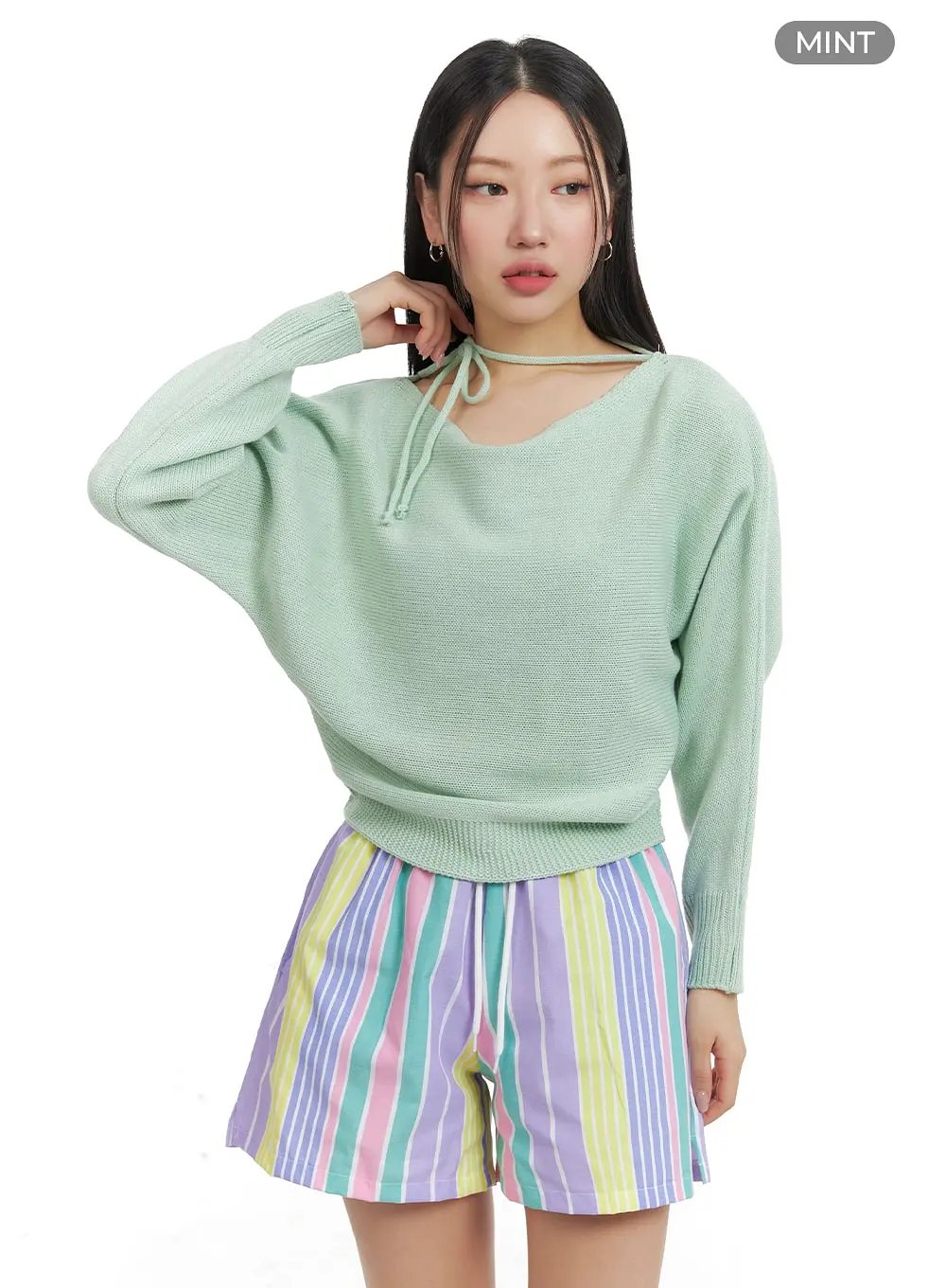 Bowknot Knit Sweater OM429