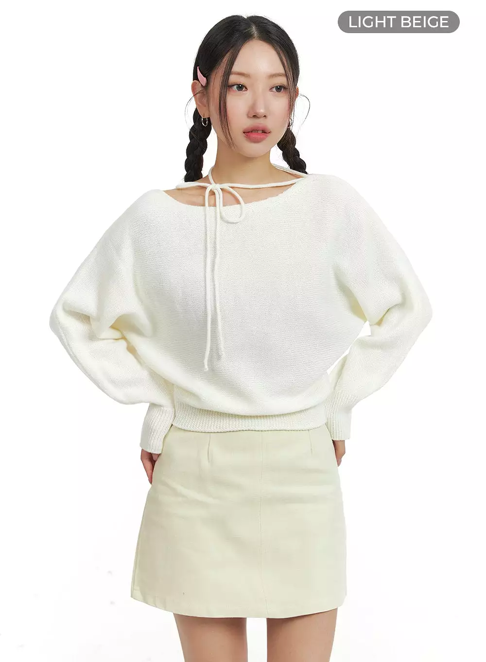 Bowknot Knit Sweater OM429