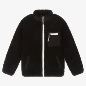 Boys Black Sherpa Fleece Jacket