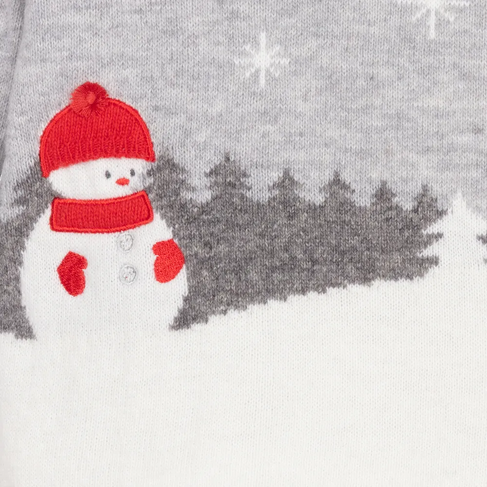 Boys Grey Snowman Sweater