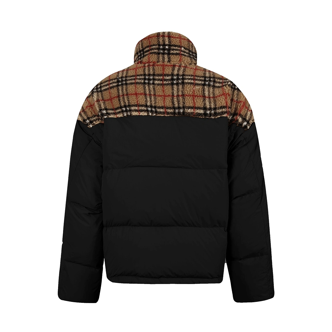 Burberry 24SS patchwork classic pattern down jacket Black (detachable sleeves) 12.19