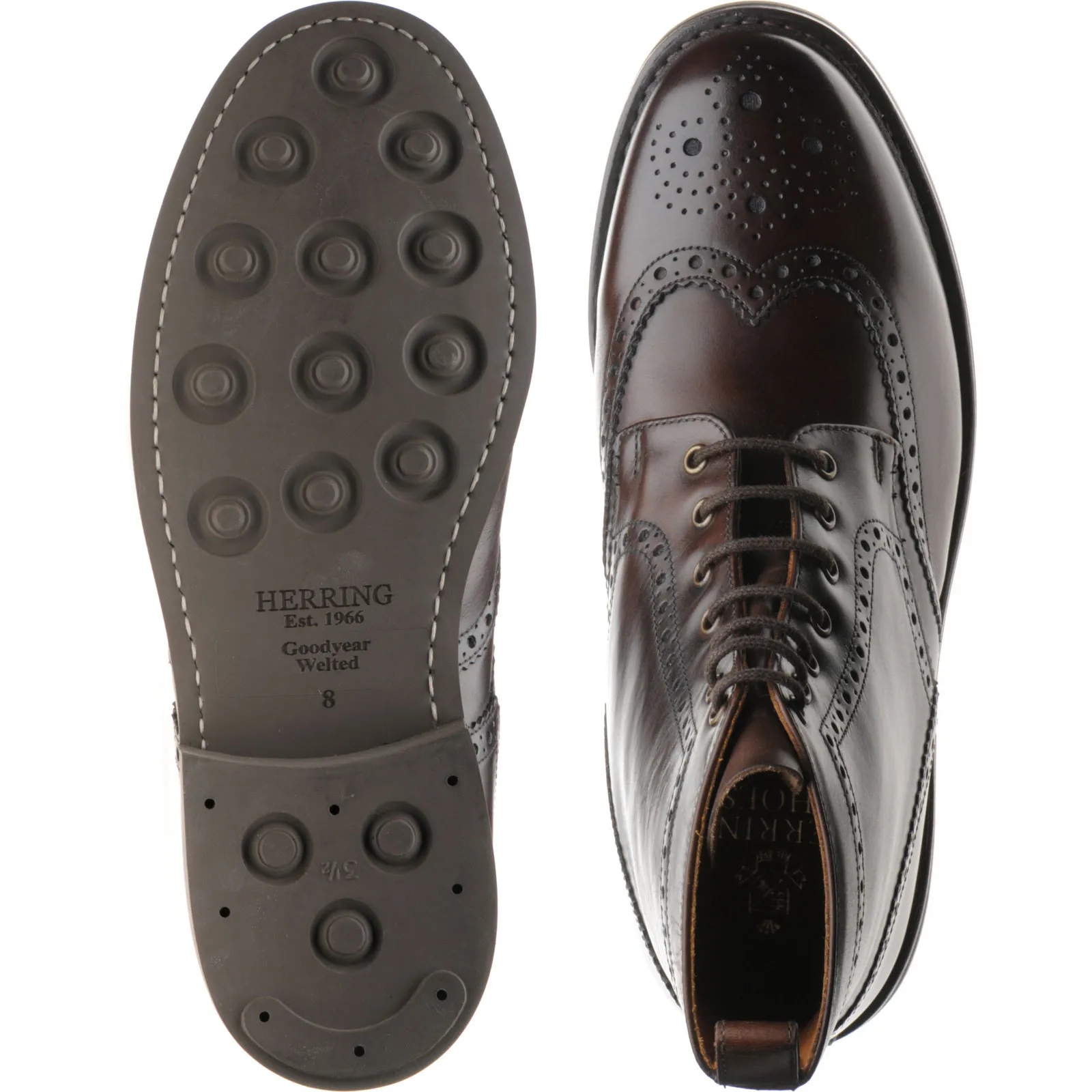 Buxton  rubber-soled brogue boots