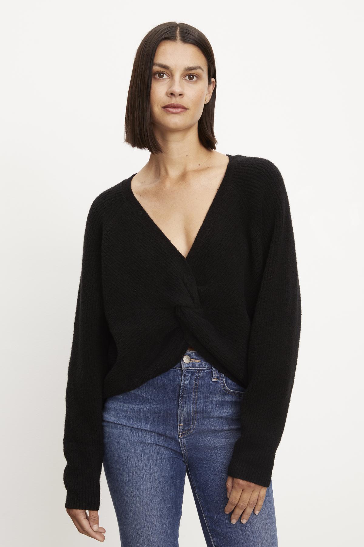 CAITLYN BOUCLE RAGLAN SWEATER