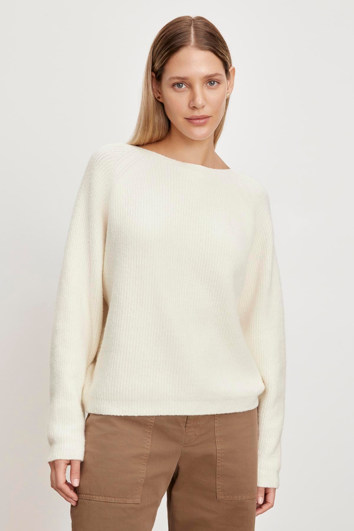 CAITLYN BOUCLE RAGLAN SWEATER