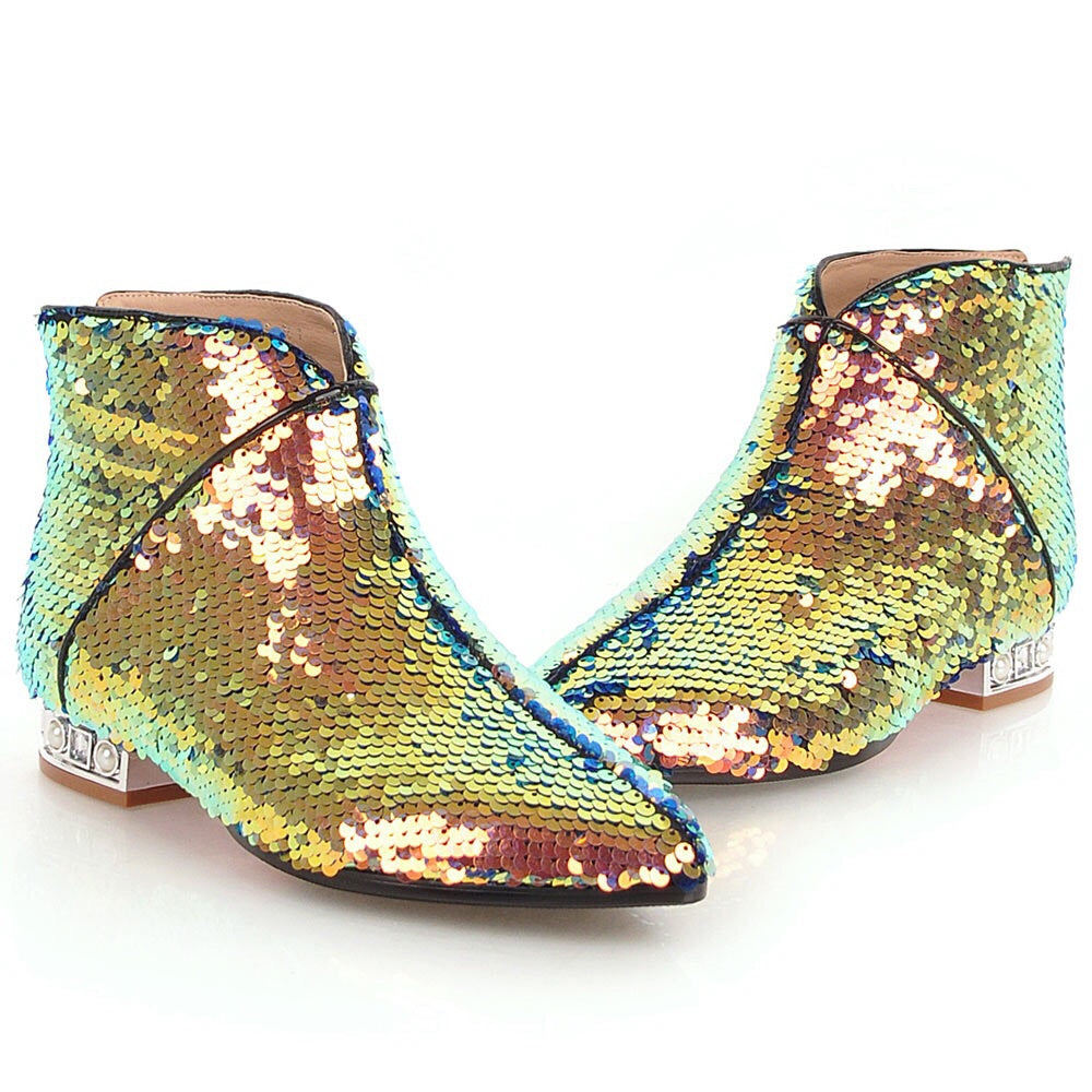 Cascade Sequin Boots