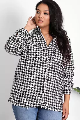 Curve Dogtooth Check Shacket