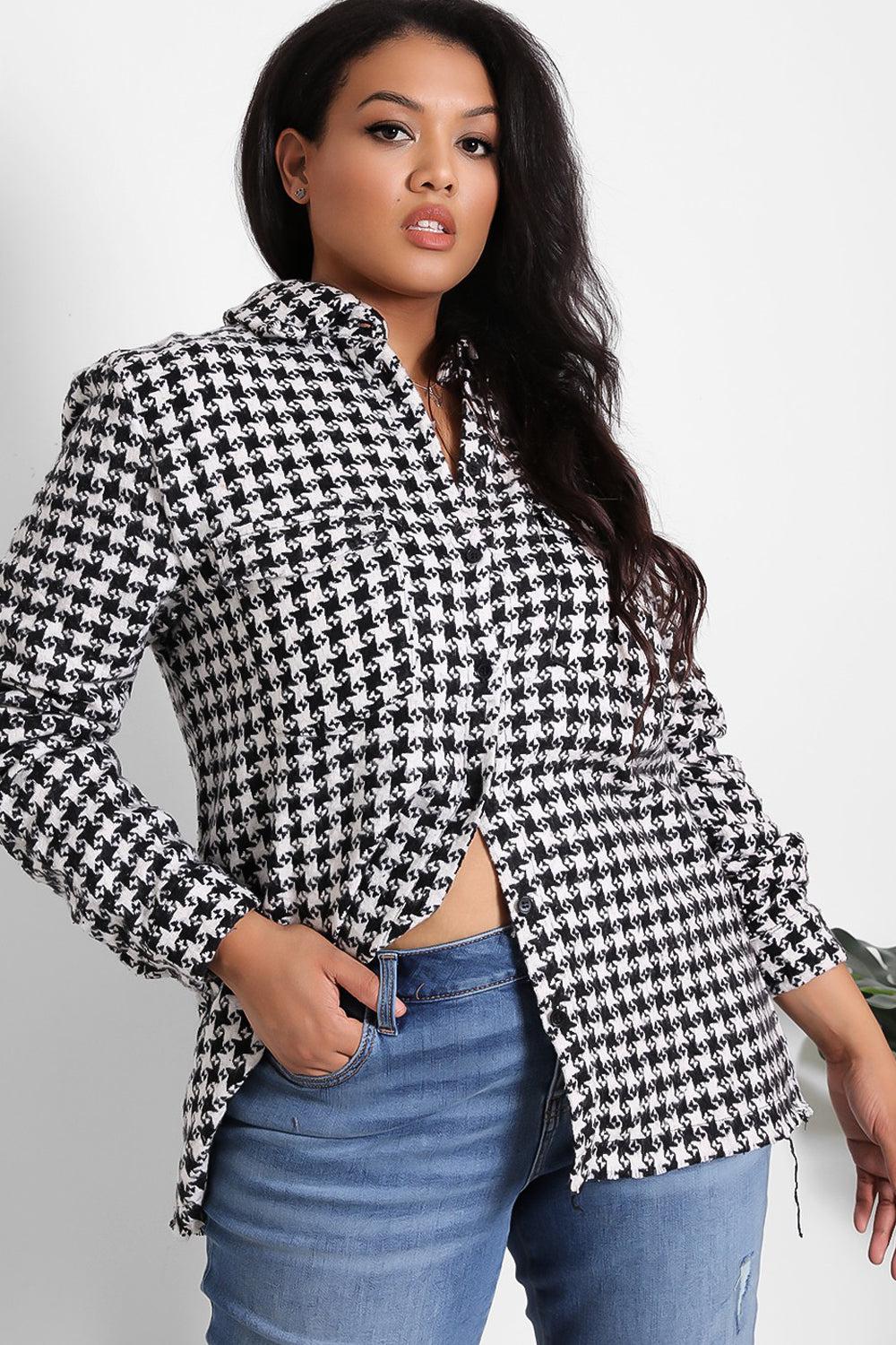 Curve Dogtooth Check Shacket