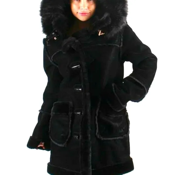 Dakoma Outerwear Shearling Coat Black