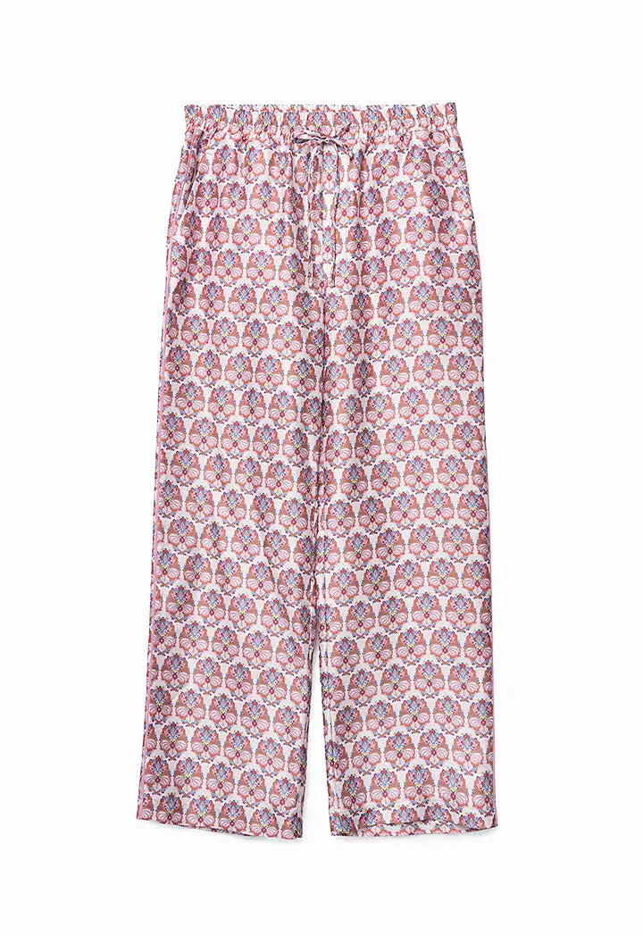 Damask Ethnic Pattern Pants