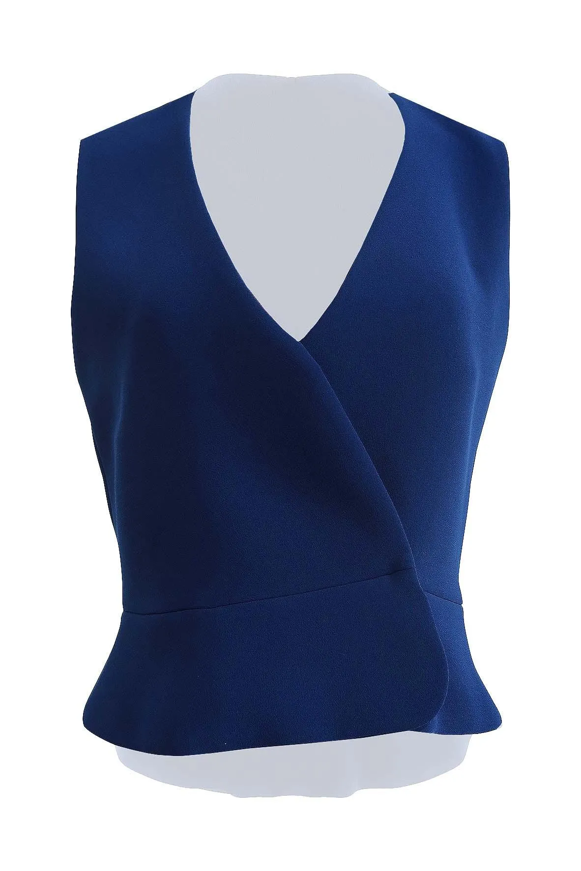 Dark Blue Sleeveless Outerwear