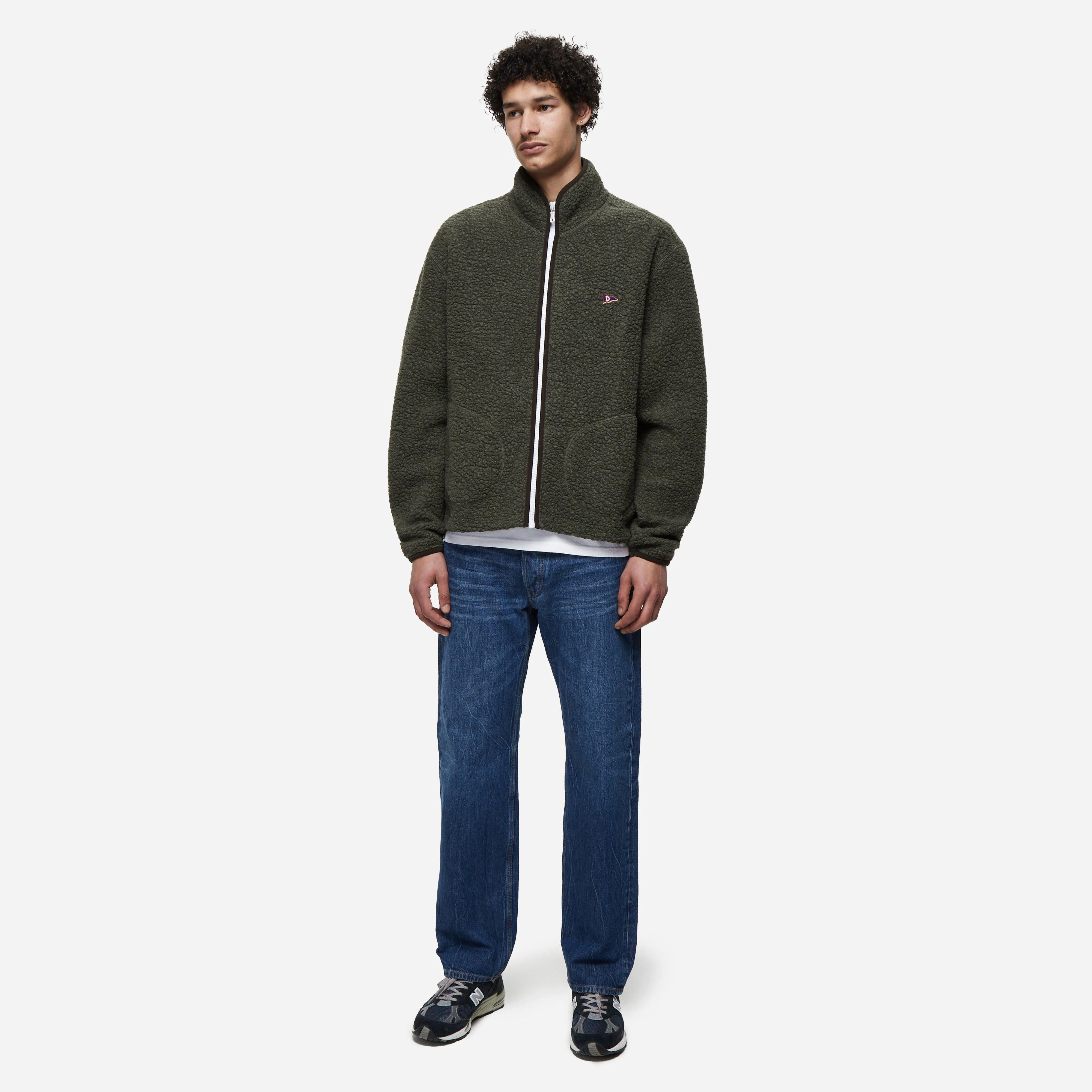 Drakes Wool Zip Fleece Jacket