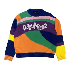 Dsquared2 Color Block Knit Sweater