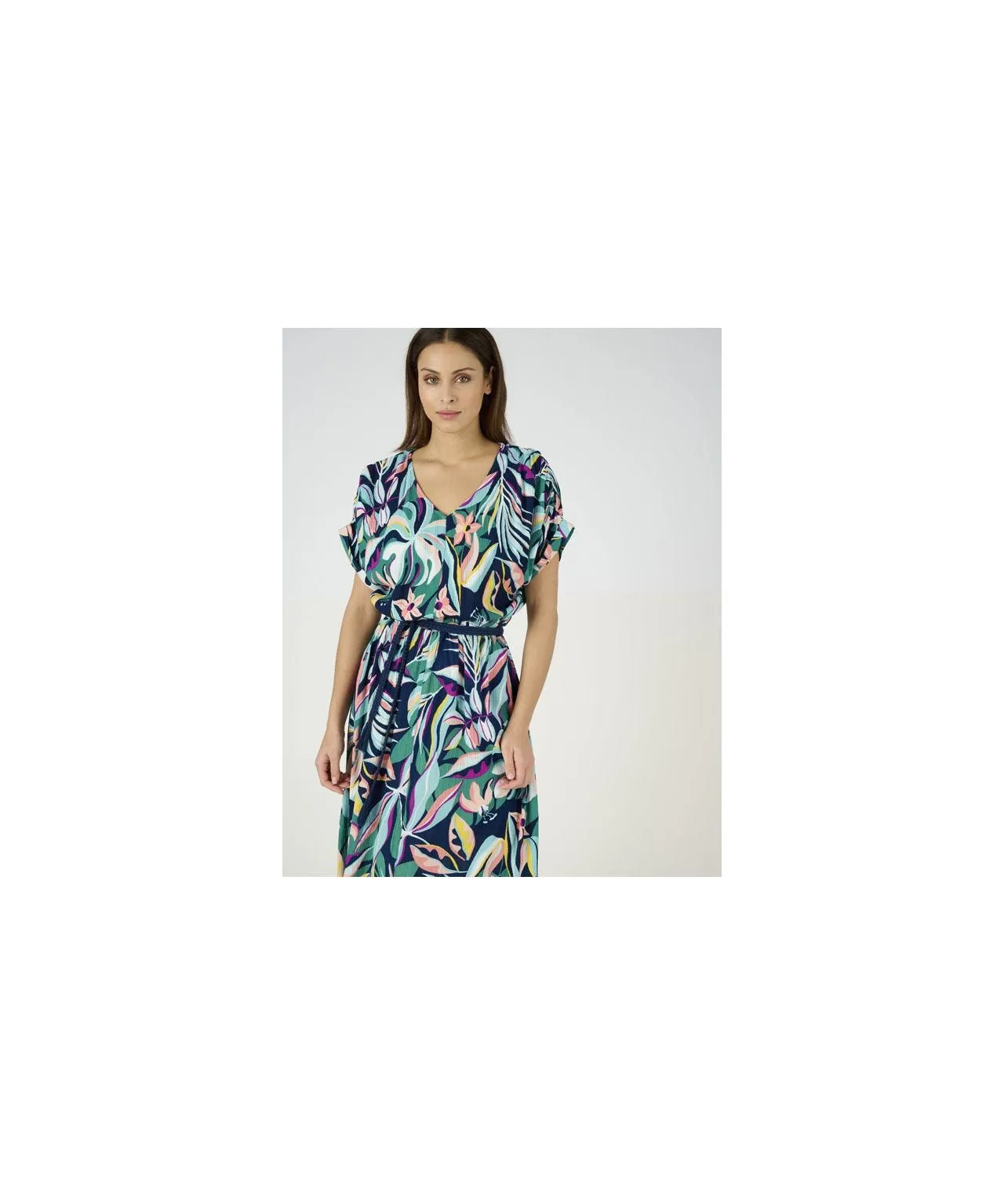 Ecovero Print Crinkle Dress