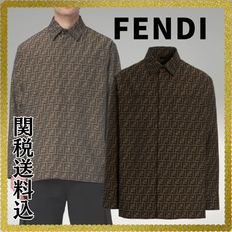 FENDI  |Logo Luxury Shirts