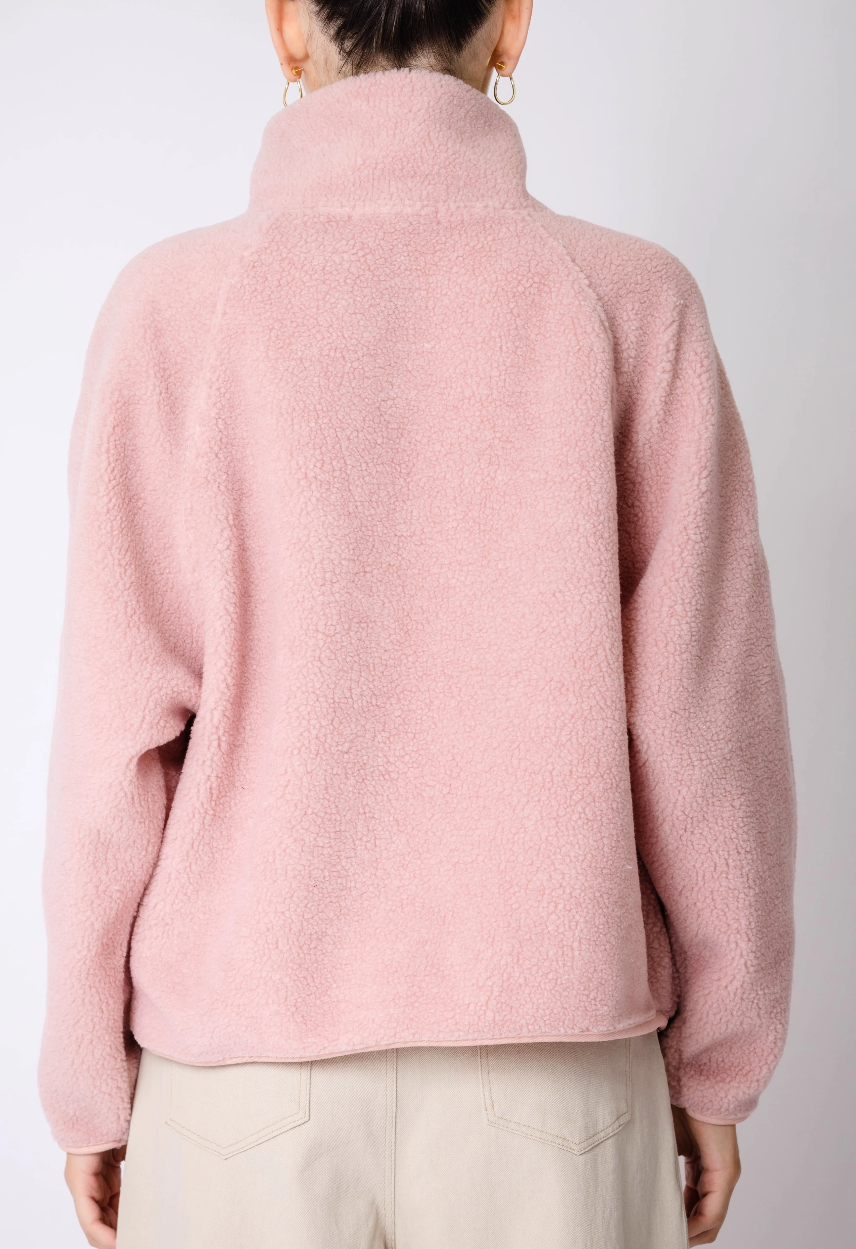 Fleece Pullover In Mauve