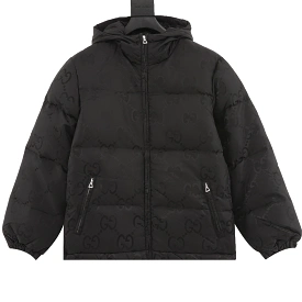 Gucci limited edition full logo down jacket Black 12.5