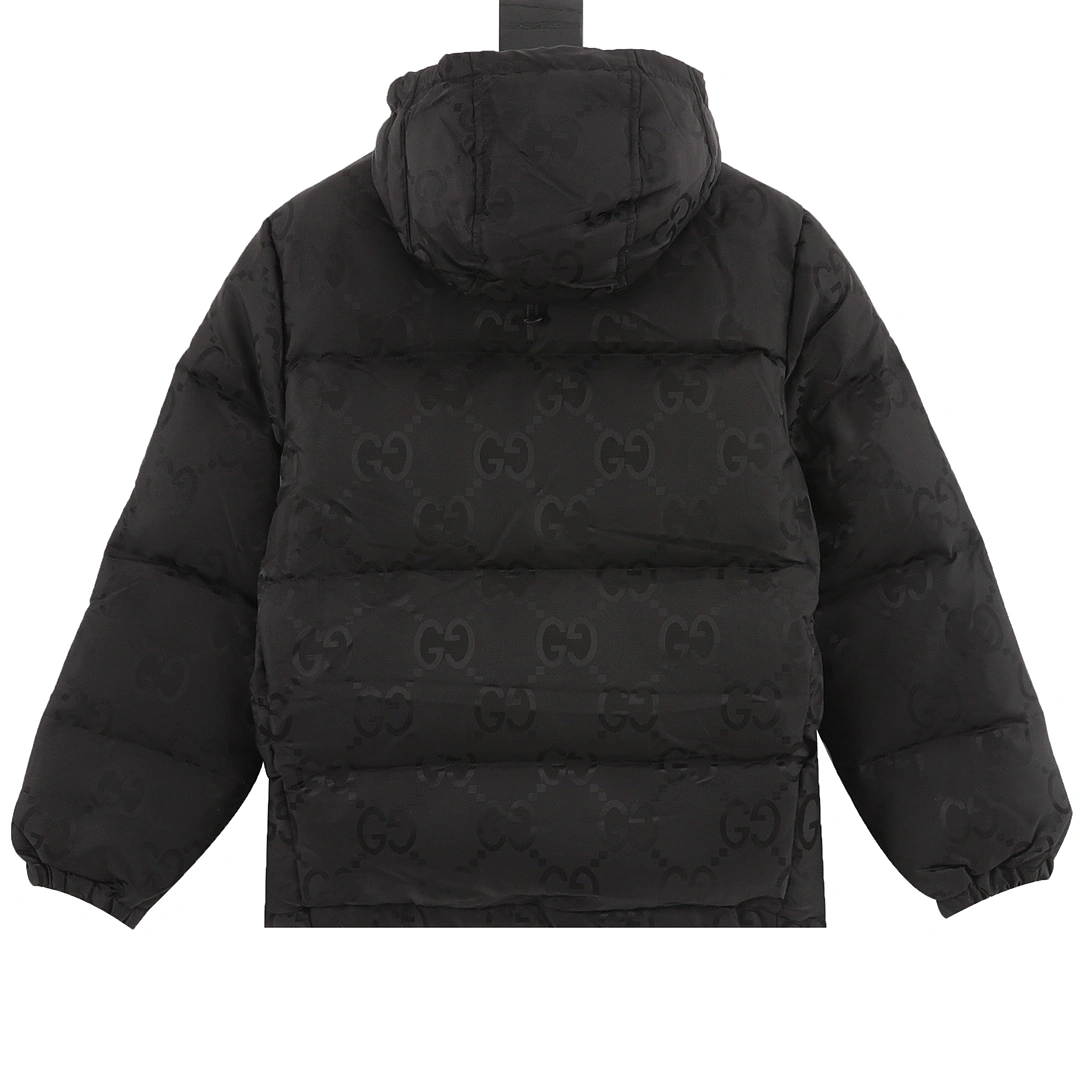 Gucci limited edition full logo down jacket Black 12.5