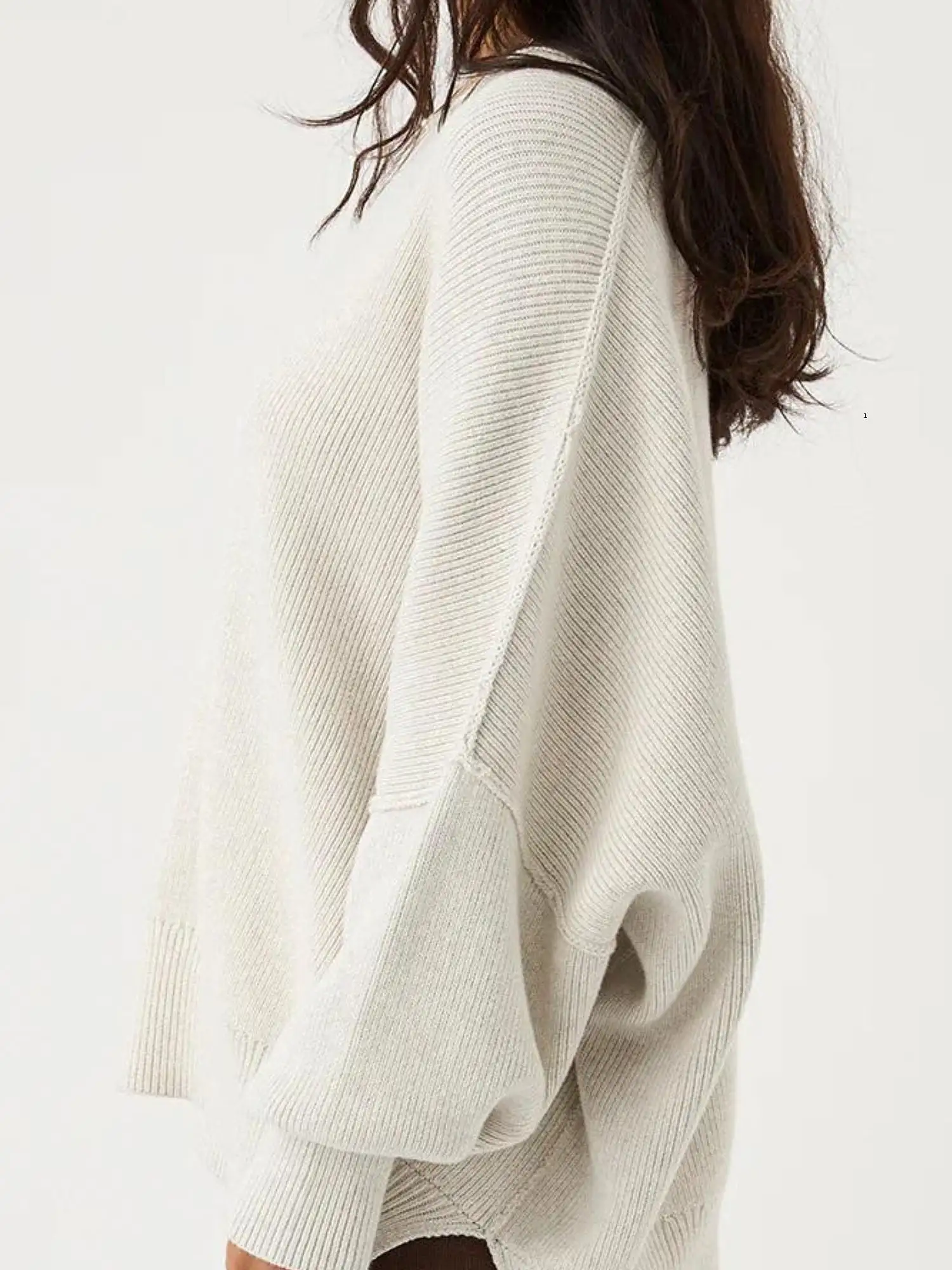 Harper Knit Sweater | Grey Marle