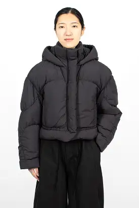 Hooded Puffer Jacket Black