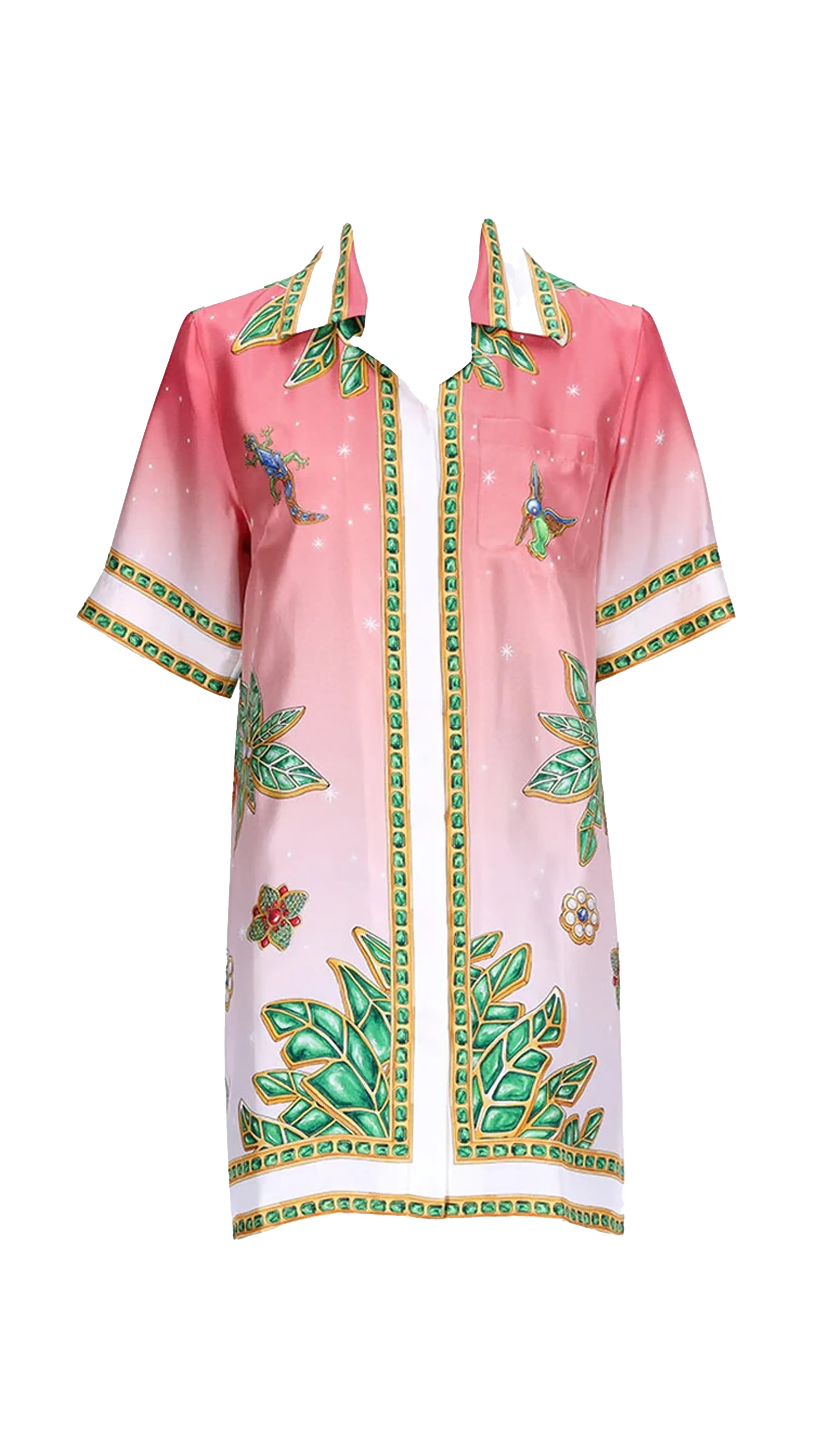 Joyaux D'Afrique Silk Shirt - Pink