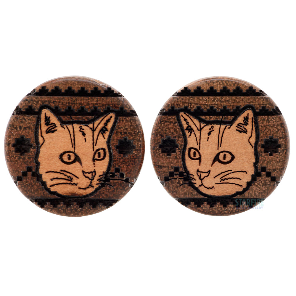 Kittycat Sweater Wood Inlay Plugs