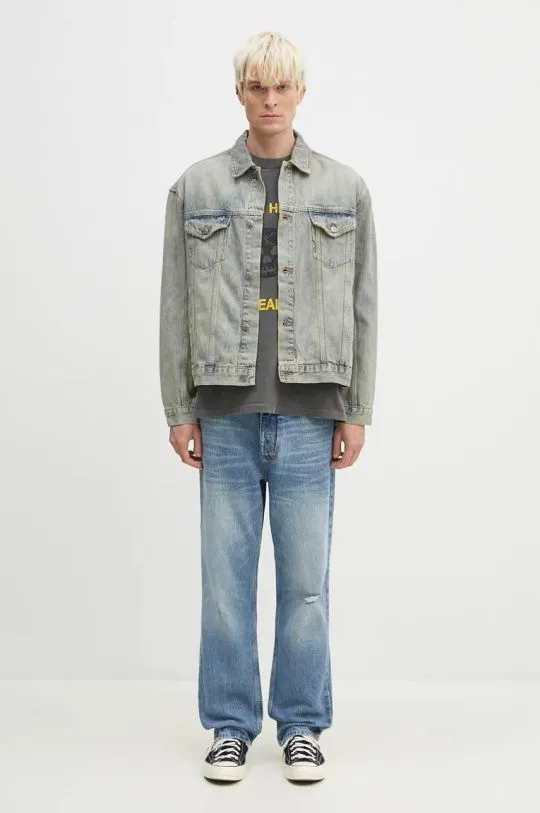 KSUBI denim jacket Oh G men's blue color MFA24JK003