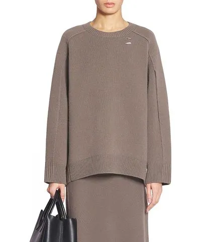 Lanvin Cape Sweater With A Cat Pin