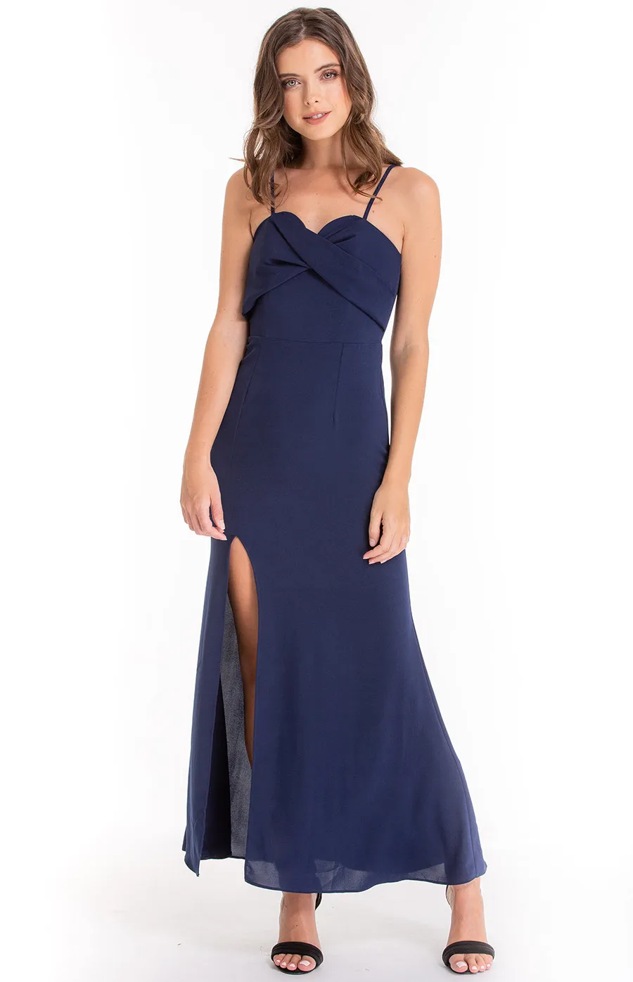 Love Heart Neckline Maxi Formal Dress (ADR896A)