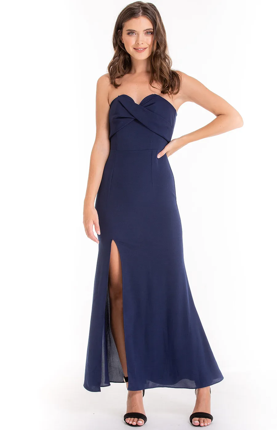 Love Heart Neckline Maxi Formal Dress (ADR896A)