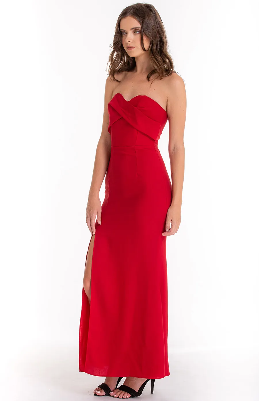 Love Heart Neckline Maxi Formal Dress (ADR896A)