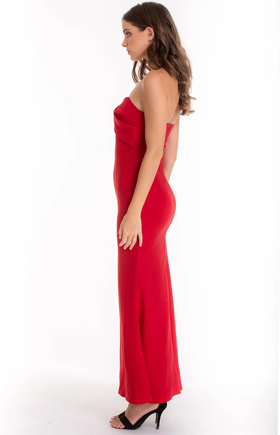 Love Heart Neckline Maxi Formal Dress (ADR896A)