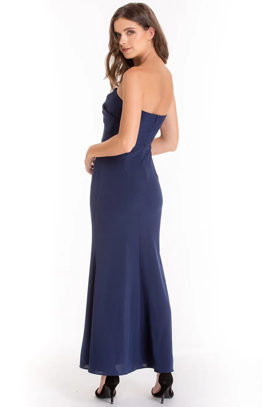 Love Heart Neckline Maxi Formal Dress (ADR896A)