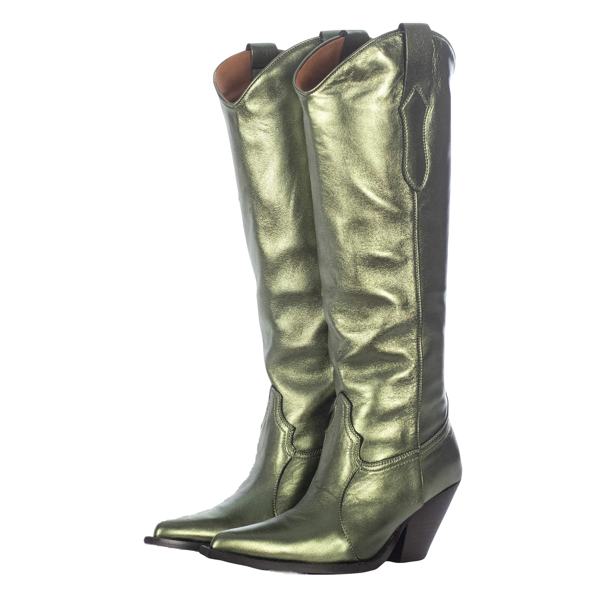 METALLIC TALL BOOTS