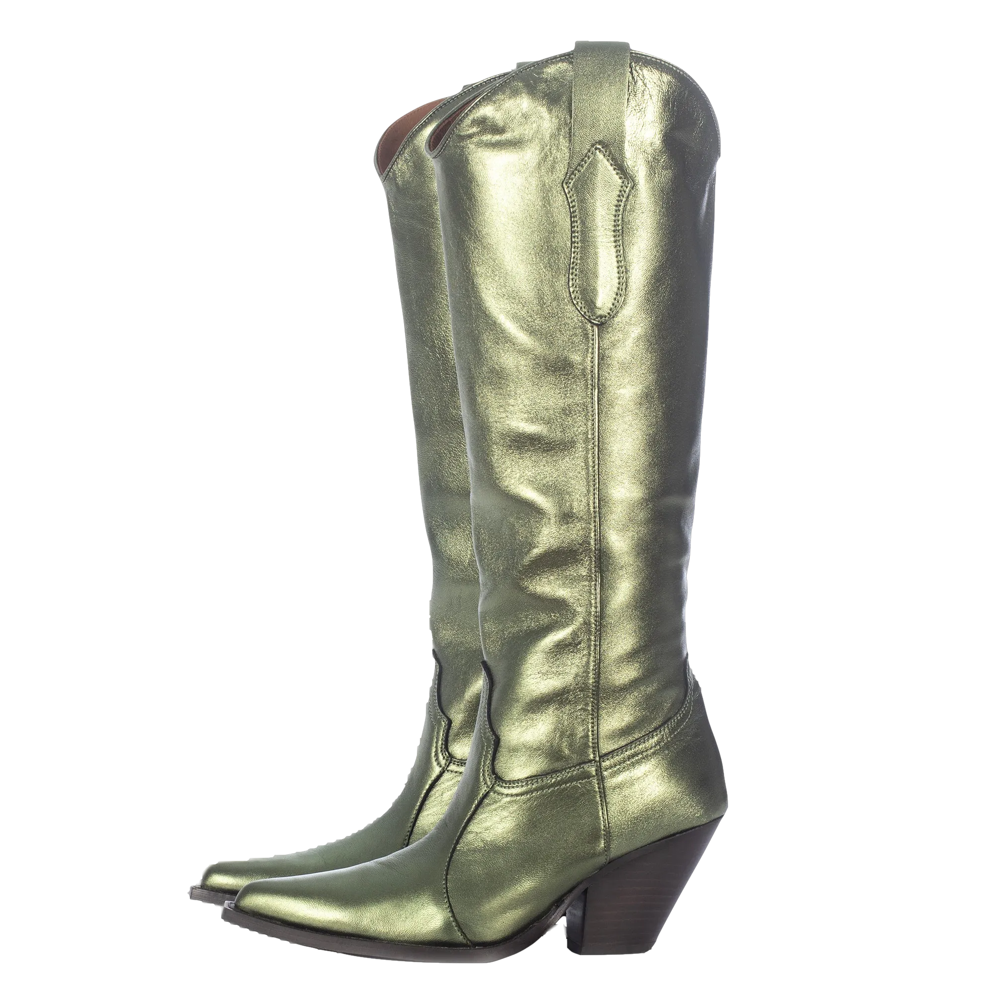 METALLIC TALL BOOTS