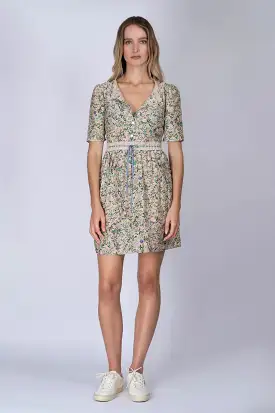 Mini Botanical Print Cotton-Silk SOPHIA Dress