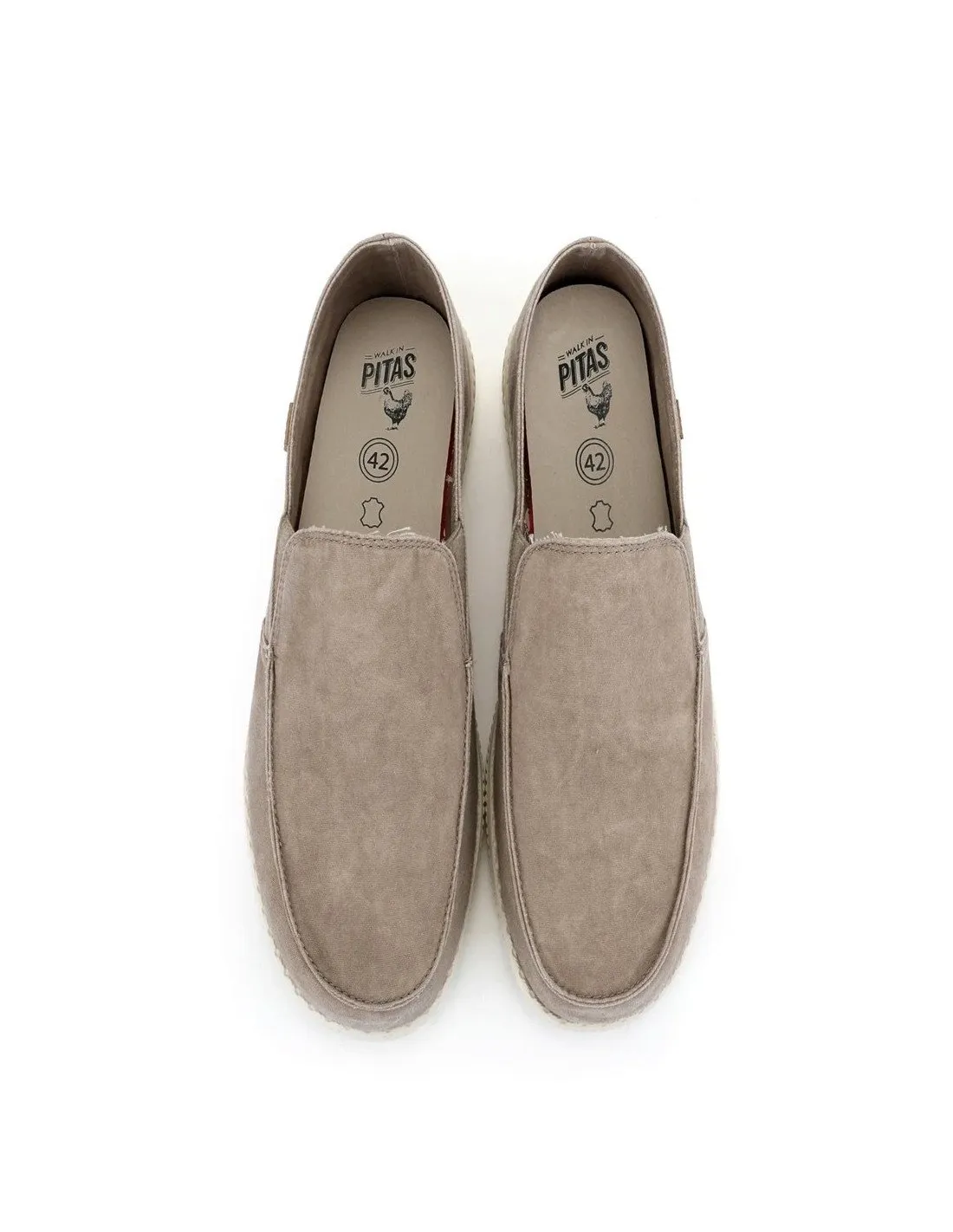 Mocassini Pitas uomo slip on wp150 beige