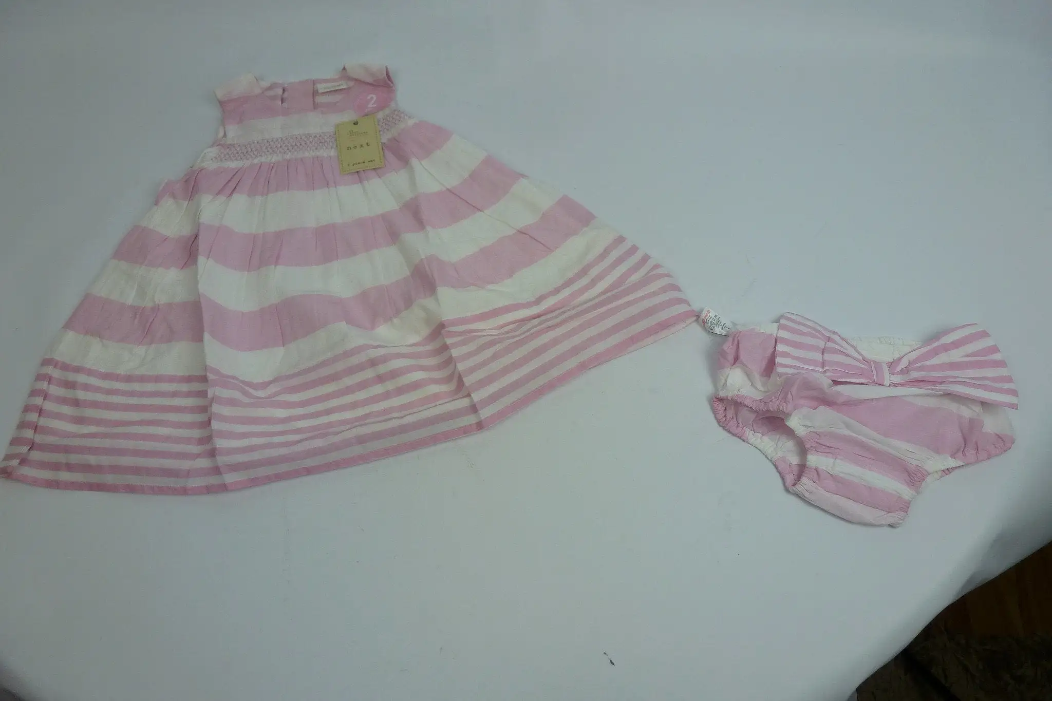 Next Baby dress   - Pink Striped