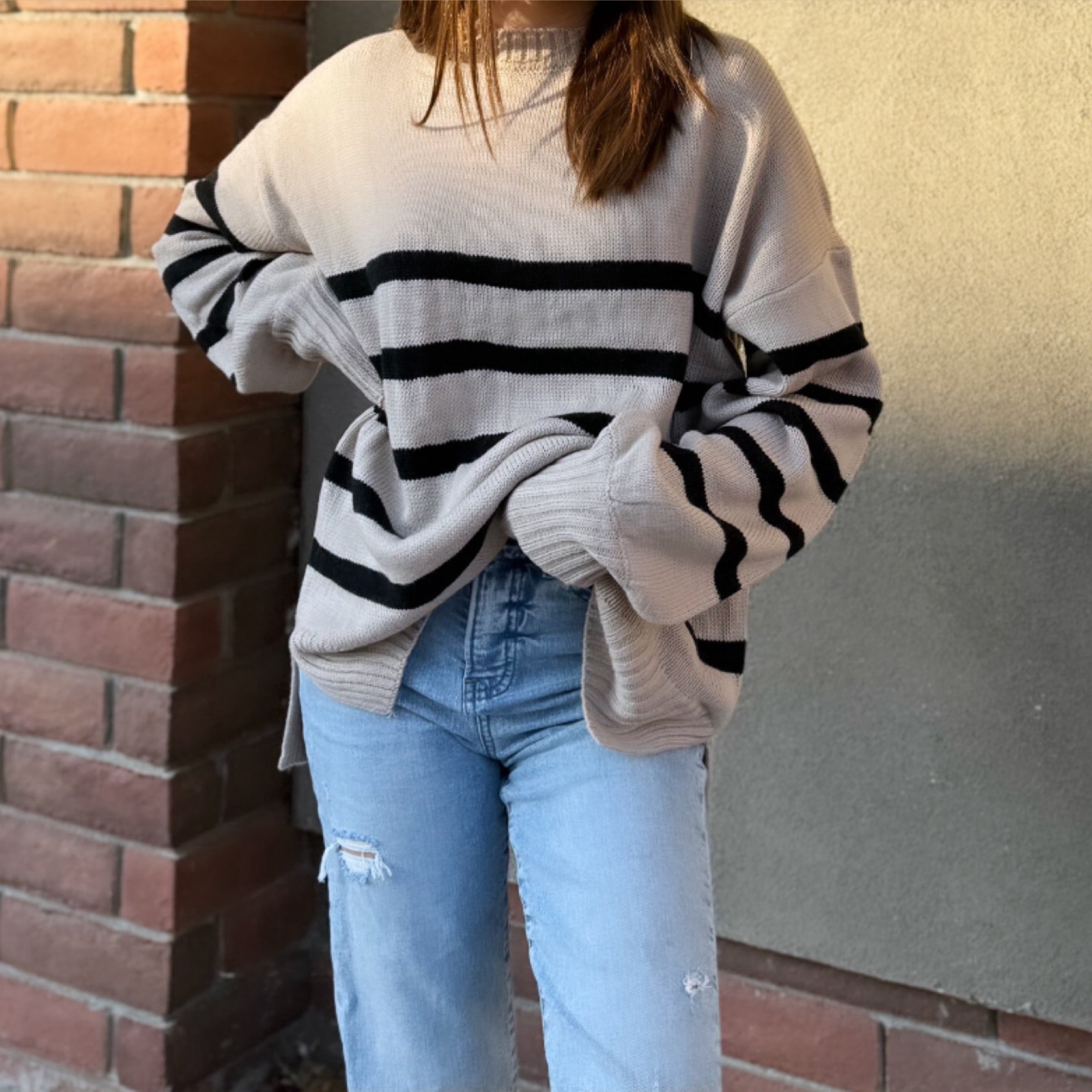 Peace And Joy Stripe Sweater