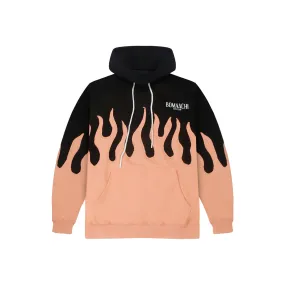 Peach Black Flame Hoodie