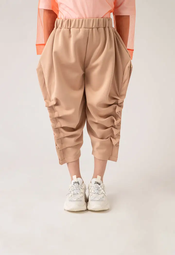 Pegged Pleated Pants