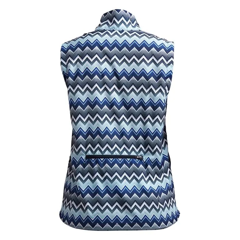 Rohnisch Pocket Wind Vest Zigzag Blue